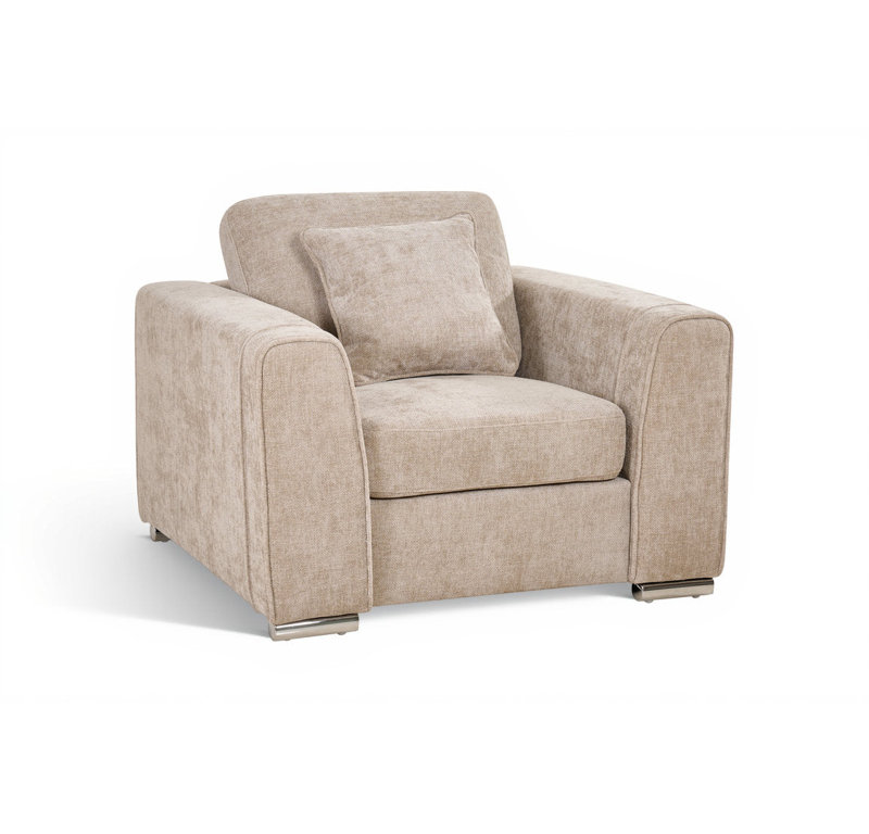 Upholstered Armchair, Beige