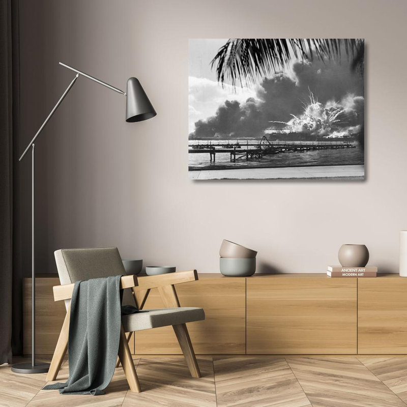 Beachcrest Home ™, galerie des archives américaines sur toile tendue: USS Shaw à Pearl Harbor, 1941, H 20 po x l 24 po