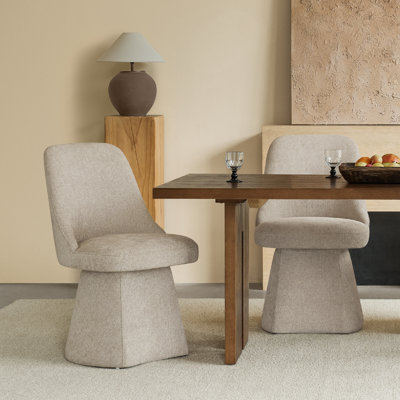 Swivel Fabric Upholstered Dining Chair