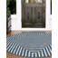 Tapis bleu contemporain Odawa-1098662851
