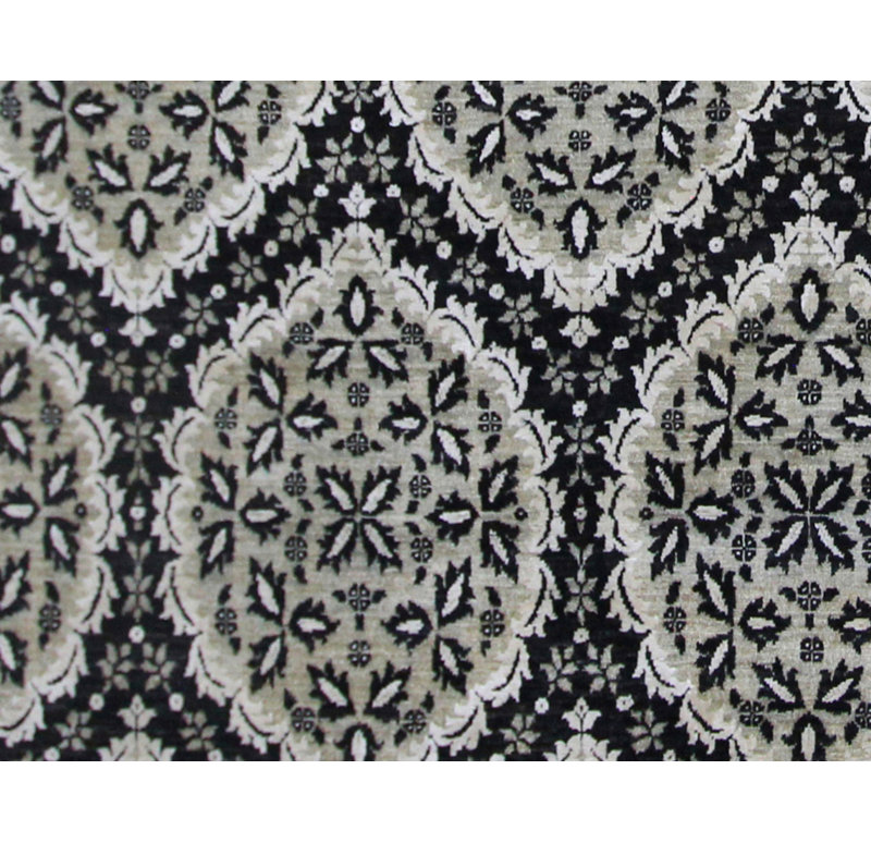 Geometric Hand Knotted Area Rug, Rectangle 134 x 176cm
