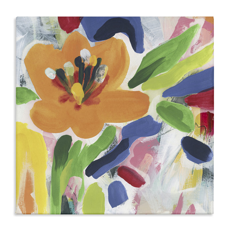 Toile «Blossoms in Rich Hues», conception de June Erica Vess, H 24 po x l 24 po