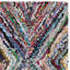 Tapis bleu / rose / jaune touffeté à la main à motif géométrique Anaheim-35506956
