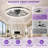 24" Modern Black Ceiling Fan with Light & APP Remote Dimmable Ice Cone Flush Mount Fandelier-357677231