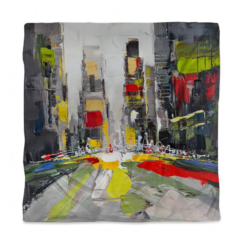 Gray Bedroom Cities Duvet Cover - Abstract Cityscape Decor