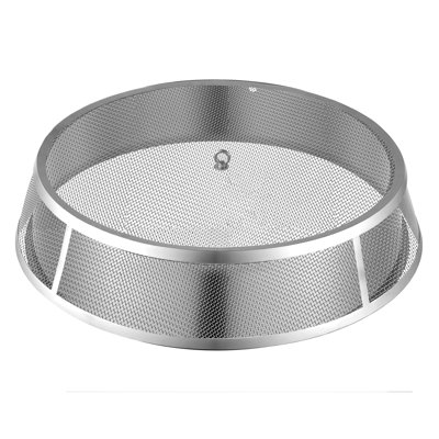 Pare-étincelles 19 pouces pour foyer d'extérieur, couvercle en maille d'acier inoxydable avec poignées et tisonnier, résistant à la chaleur, idéal pour l'extérieur, le patio, la cour, le camping et les fêtes, aide à contenir les étincelles, fini