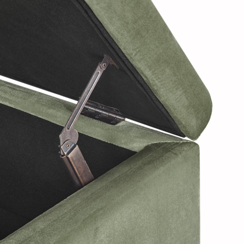 Flip Top Storage Bench, Pale Green