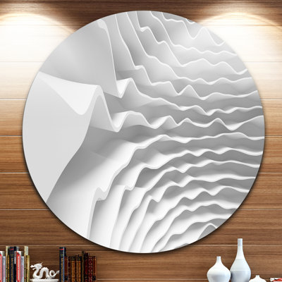 " Fractal Curved White 3D Waves "