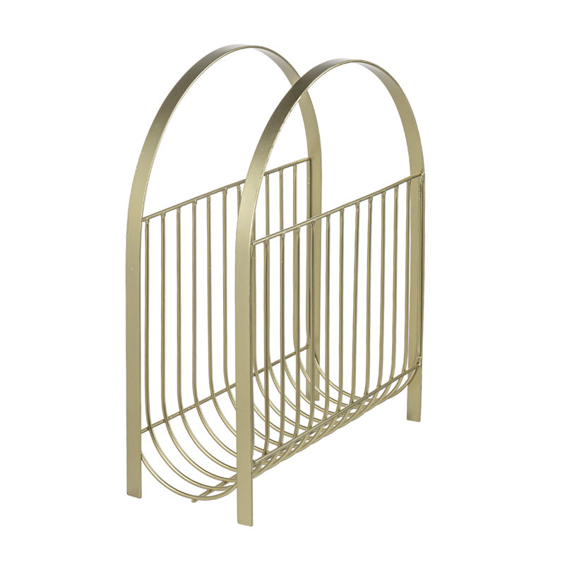 Brass Floor Magazine Rack