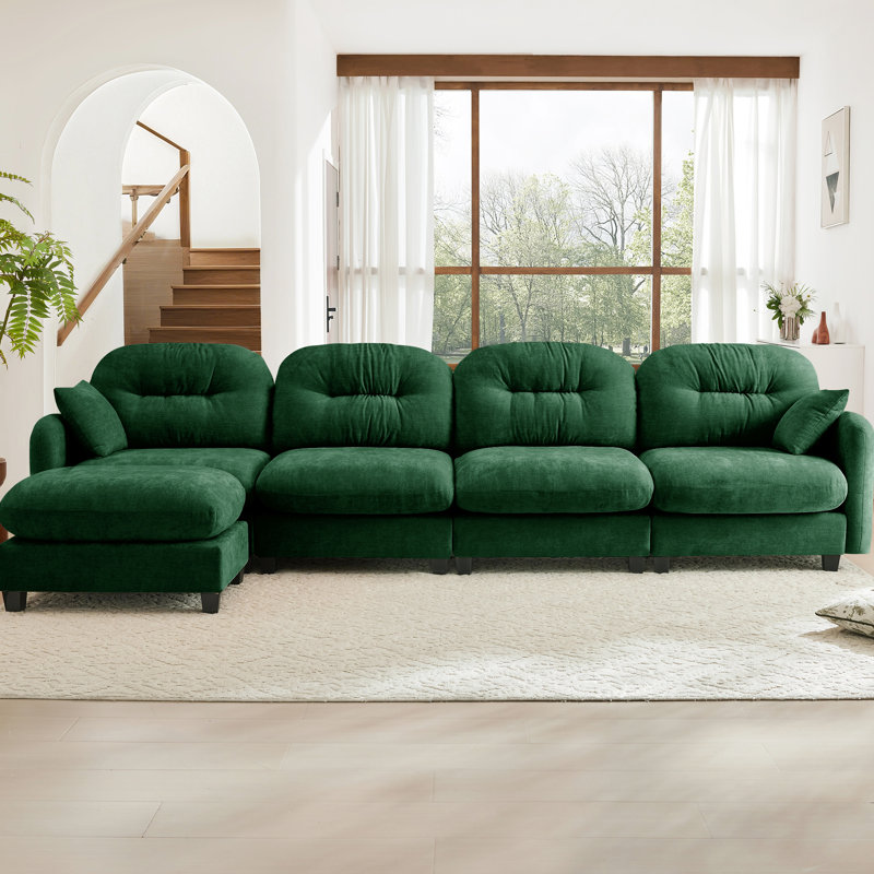 4 canapé modulaire en chenille avec dossier, support ergonomique et repose-pieds modulaire en chenille, coussin, siège, combinaison flexible