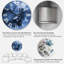 Art liquide dans les tons de bleu foncé I - horloge murale moderne-684542983