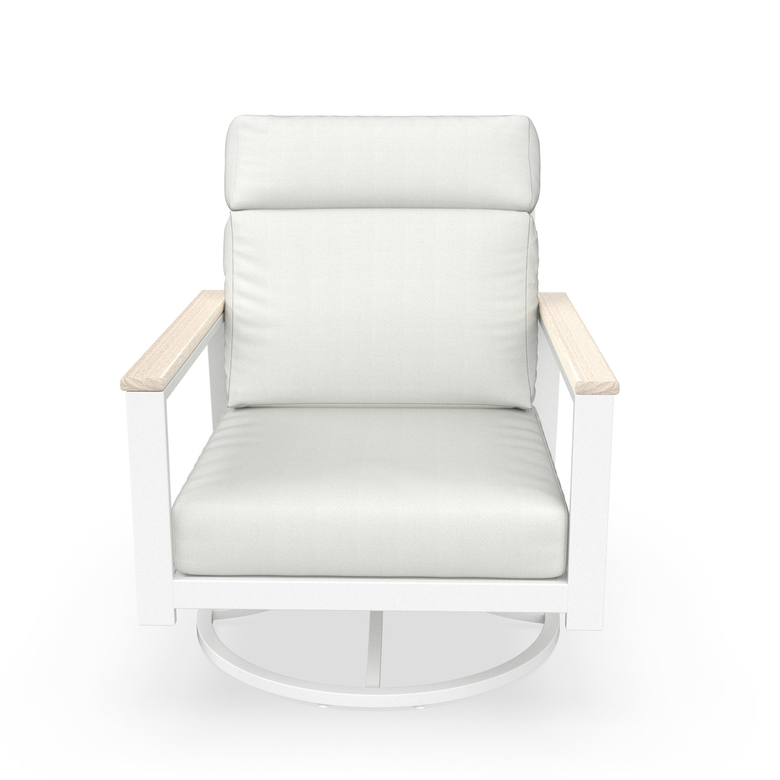 Townsend Sunbrella® Swivel Patio Lounge Chair, Canvas White, White
