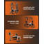 Banc de musculation ajustable pour la gymnastique à domicile, banc d'entraînement pliable avec 5 dossiers, banc inclinable et stable 660LBS pour l'entraînement complet du corps