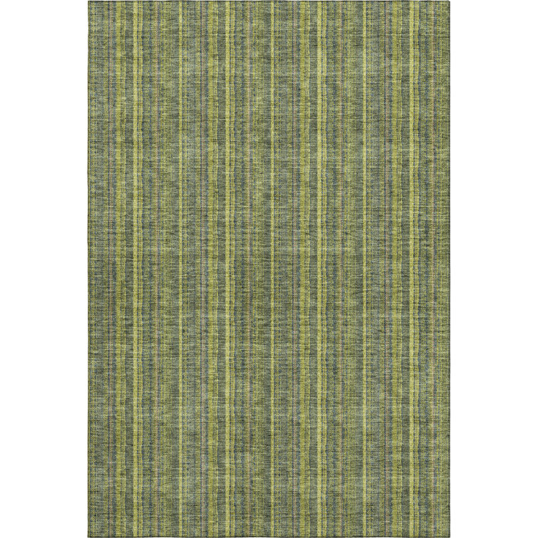 Premium Machine Washable Prisco Olive Rug