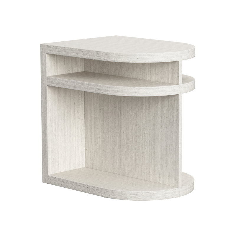 Stratum Solid Wood Floor Shelf End Table with Storage