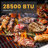 3-Burner Freestanding Propane Gas Grill with Foldable Side Tables for Outdoor BBQ