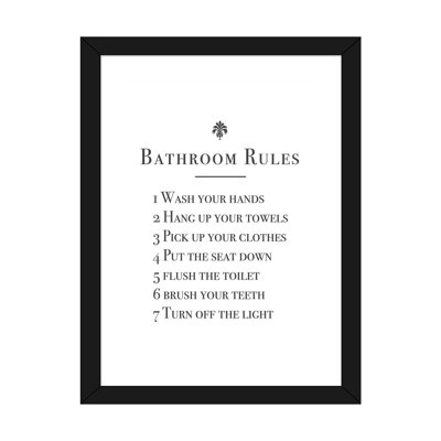 Salle de bain-impression d’art textuel