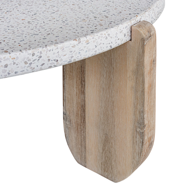 Table basse 3 pieds Broc, Gris/beige