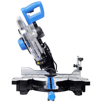 Scie à onglet coulissante double 12 pouces avec guide laser, lame 80T, biseau 0-45 °, scie à onglet 15Amp avec table d'extension, capacité de coupe 4,2 x 13 po, certificat ETL