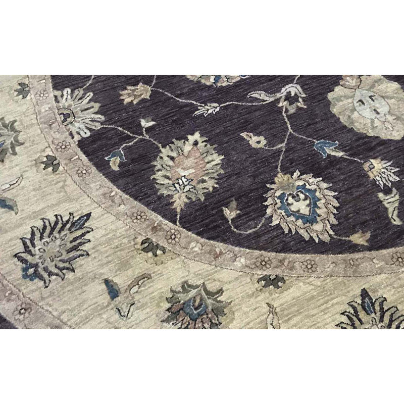 Tapis brun et doré de haute qualité noué à la main