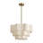 1 - Light Boho Handwoven Drum Wavy Edge Tiered Chandelier