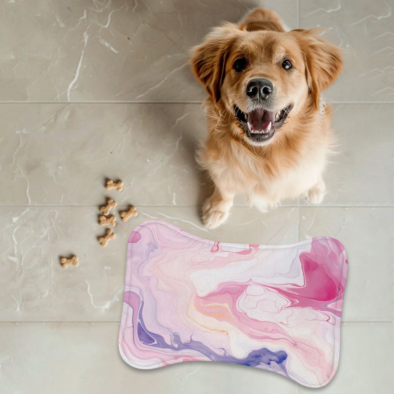 Pastel Stone - 1 Piece Bone Shape Feeding Mat