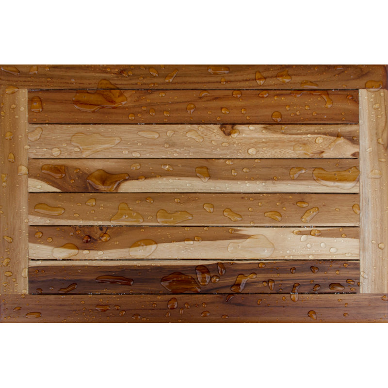 EcoDecors Eleganto, banc de douche en teck classique Earthy, banc de douche en teck de 30 pouces, tablette, tabouret de douche en teck, siège de douche en teck, banc de douche en teck, banc de douche en teck pour l'intérieur, 30 pouces de large, 18 pouces de hauteur, en naturel Couleur teck, 