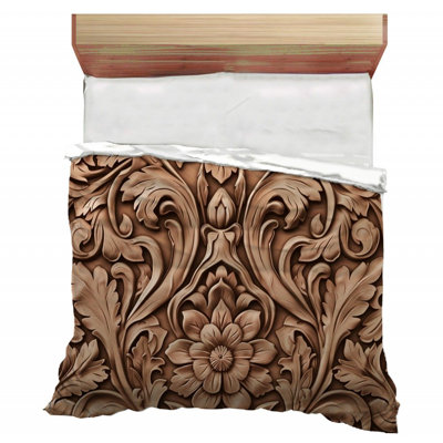 Abstract Waves Microfiber Duvet Cover