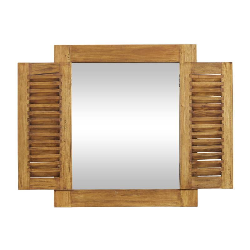 Ducote Solid Wood Rectangle Wall Mirror