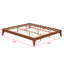 Base de lit plateforme en bois de bambou sec massif avec support en lattes de bois-1548500813