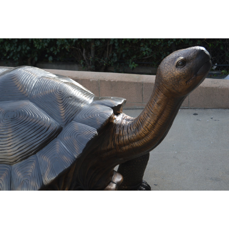 Tortue géante - statue de tortue en bronze - taille: L 64 po x l 36 po x H 36 po.