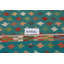 Tapis oriental en laine tissé à plat vert Kilim 6 x 8