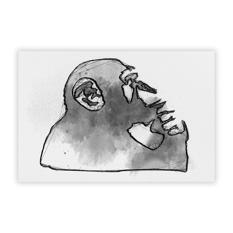 Thinker Monkey by Banksy - No Frame Painting, 59.4 cm H x 84.1 cm W
