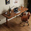Bureau rectangulaire en bois massif noyer-1441928844