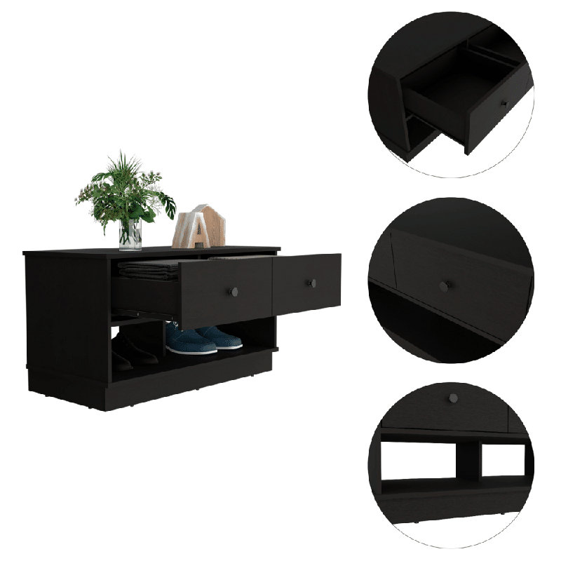Ardell Storage Bench, Black