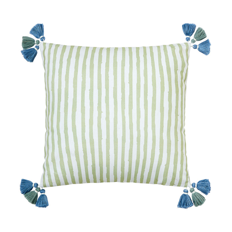 Coussin décoratif à rayures Hamilton Crewel