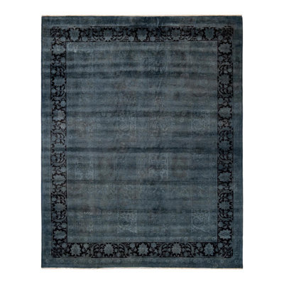 Tapis gris unique de 8 pi 3 po x 10 pi 2 po Zaydian