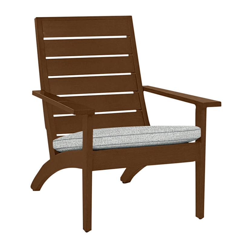 Kennebunkport Aluminum Adirondack Chair - Oak, Oak, Welt, Tweed Toffee