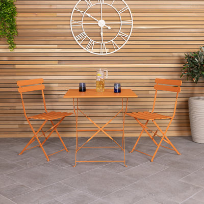 Puaolena 2 - Person Metal Patio Dining Set with Square Table
