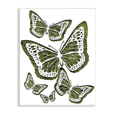«Minimal Queen Butterfly Silhouette on Grass», art mural par Daphne Polselli