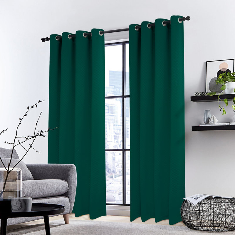  Paire de rideaux isolants Metrol (ensemble de 2), Vert