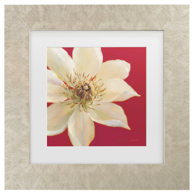 Bolog Danhui Nai Contemporary Clematis Matted Framed Art