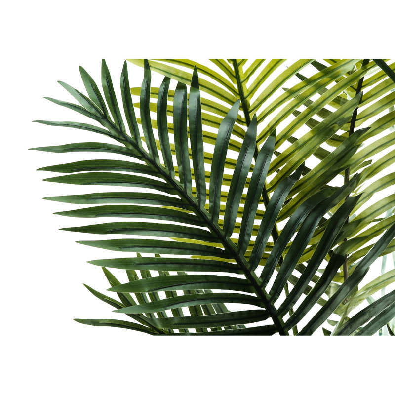 Palmier Aldo, plante artificielle, 11 feuilles de soie réglables, noir, H 57,05 po x l 31,55 po x P 33,47 po