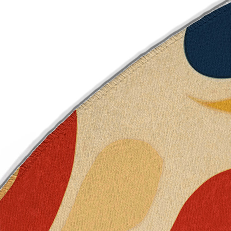 Flashy Stomp Indoor And Outdoor Area Rug, Round 5'