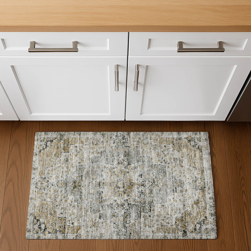 Premium Machine Washable Ashington AMF1832 Global Rug, Rectangle 1'8" x 2'6"