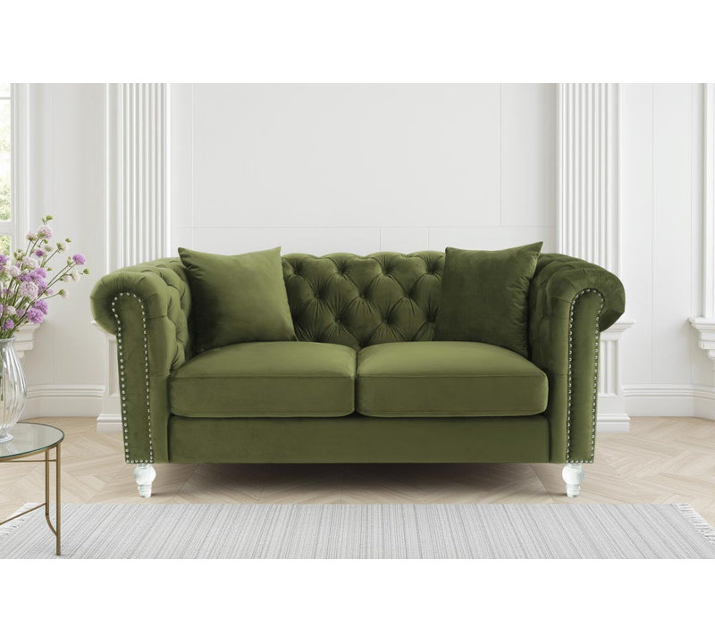 Laurinburg Seater Upholstered Sofa, Navy Blue, 2