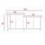 2 Piece Living Room Set, Mojito Coffee Table + Leanna 3 Coffee Table , Black /Espresso