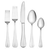 Pfaltzgraff Everyday Simplicity 53-Piece Stainless Steel Flatware Set, Service for 8
