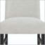 Chaise de salle à manger contemporaine rembourrée à dossier plein en gris clair et noir