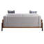 Causeuse Pelton en tissu et finition noyer avec 2 coussins décoratifs-1127424073